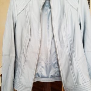 G.I.L.I Powder Blue Leather Jacket